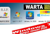 Warta Tentang Teknologi Bahasa Sunda, Windows 7 Réngsé Di Taun 2020!