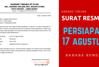 3 Contoh Surat Resmi Bahasa Sunda Karang Taruna Persiapan 17 Agustus!