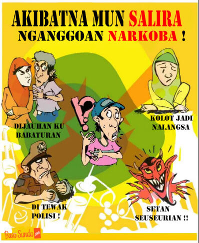 Poster Akibat Ngagunakeun Narkoba bahasa sunda
