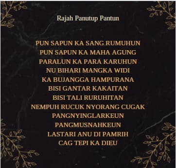 Contoh Rajah Panutup (Pamunah) Bahasa Sunda