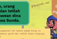Contoh Kecap Pagawean Bahasa Sunda, Kalimat dan Artinya