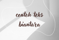 contoh teks biantara