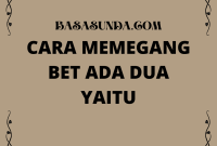 cara memegang bet ada dua yaitu